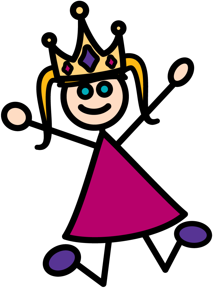 Girl wearing a crown